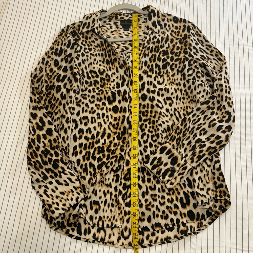 Long sleeve, Worthington blouse, cougar, print